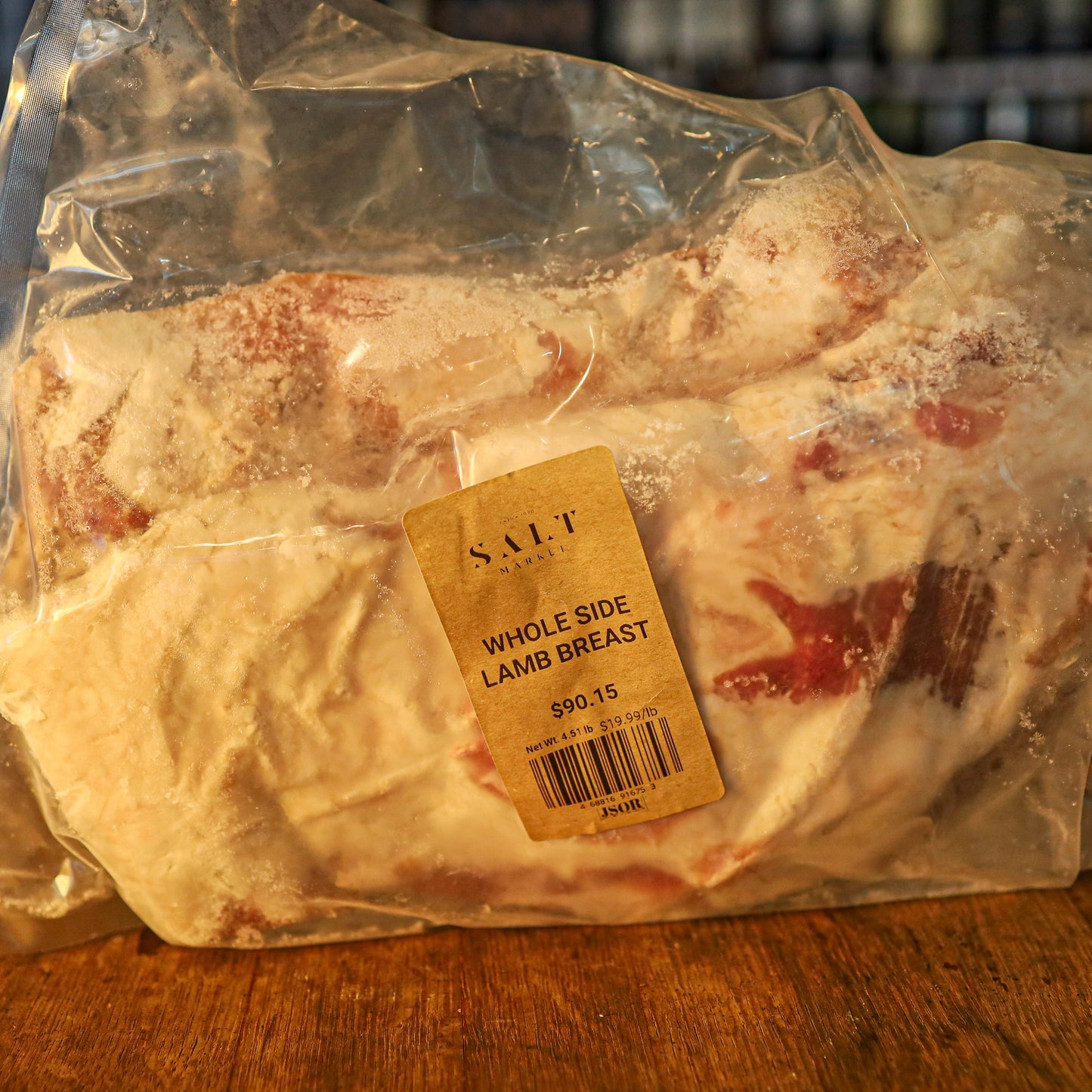 WHOLE SIDE LAMB BREAST - Raw