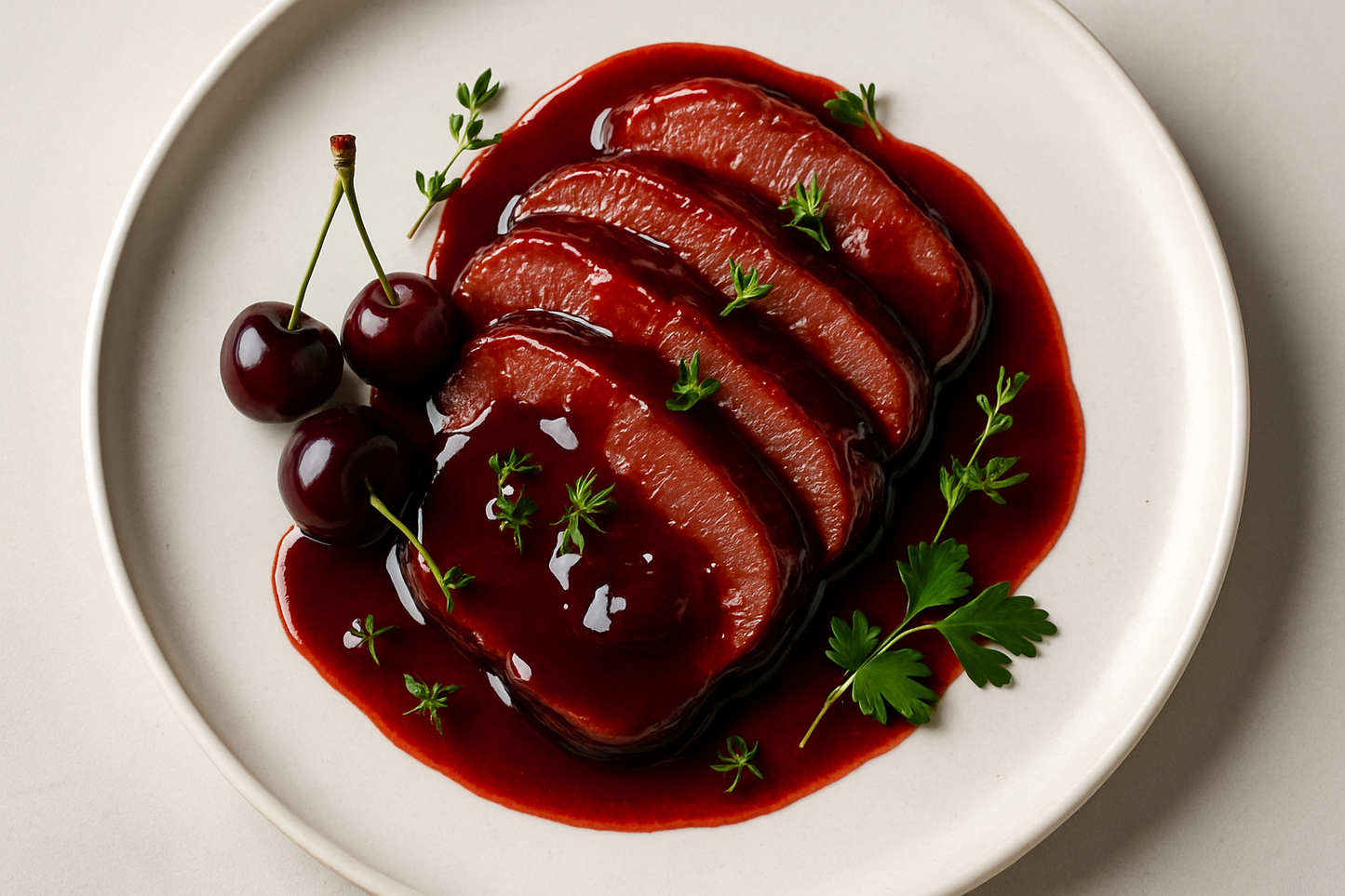 Sweet & Sour Tongue w/ Cherry Sauce