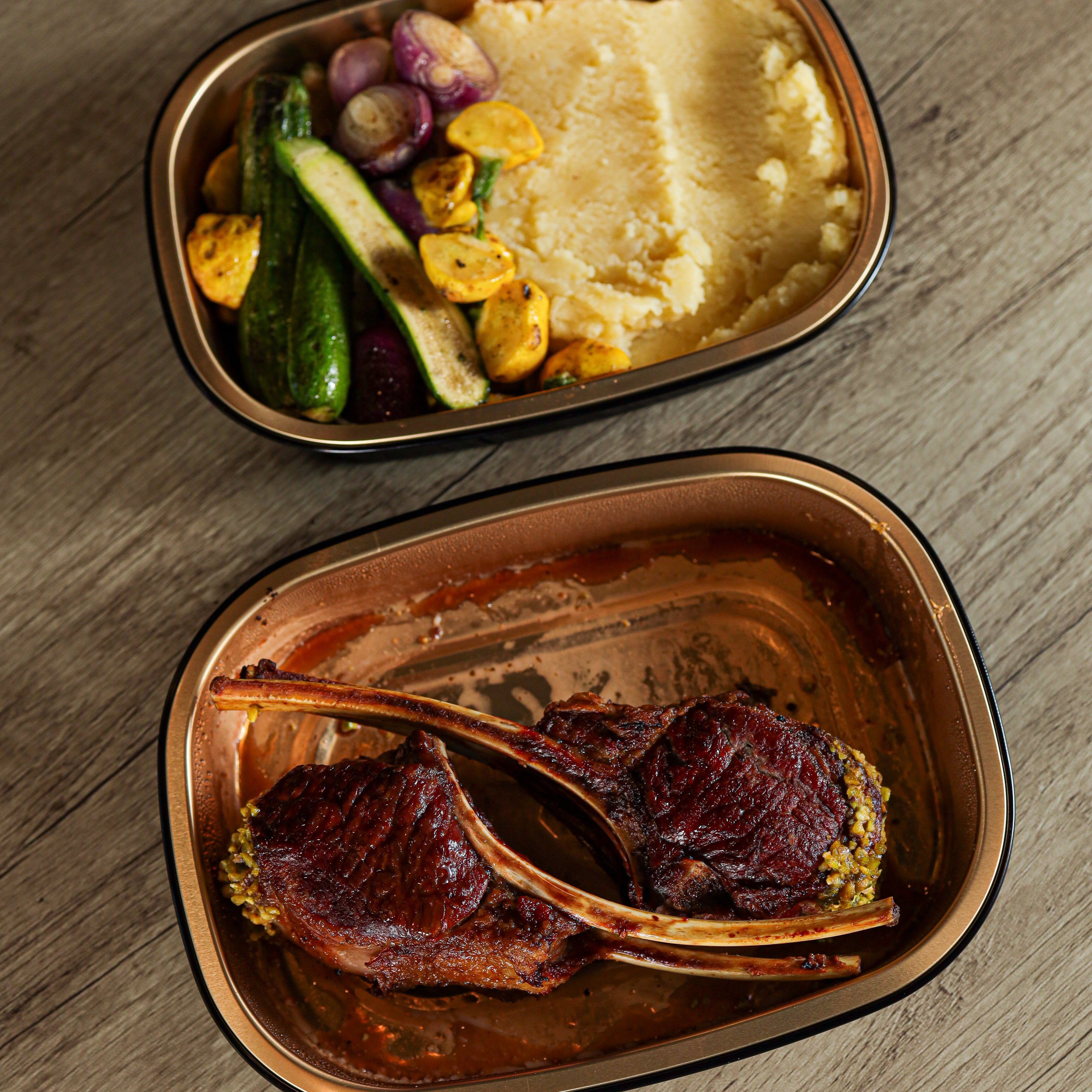 Pistachio Crusted 1/2 Rack of Lamb - Main Dish (Travel Ready)