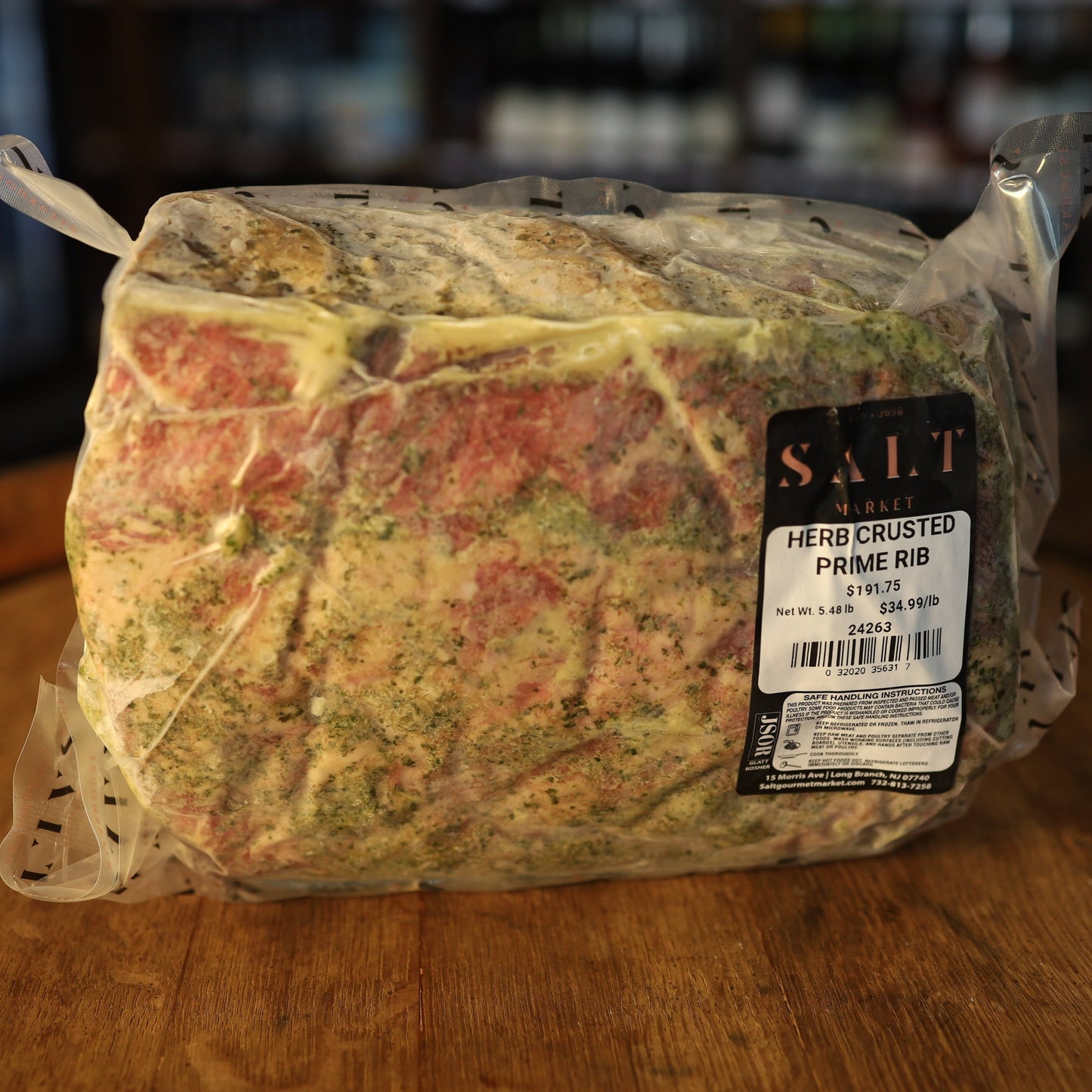HERB CRUSTED RIB ROAST- Raw