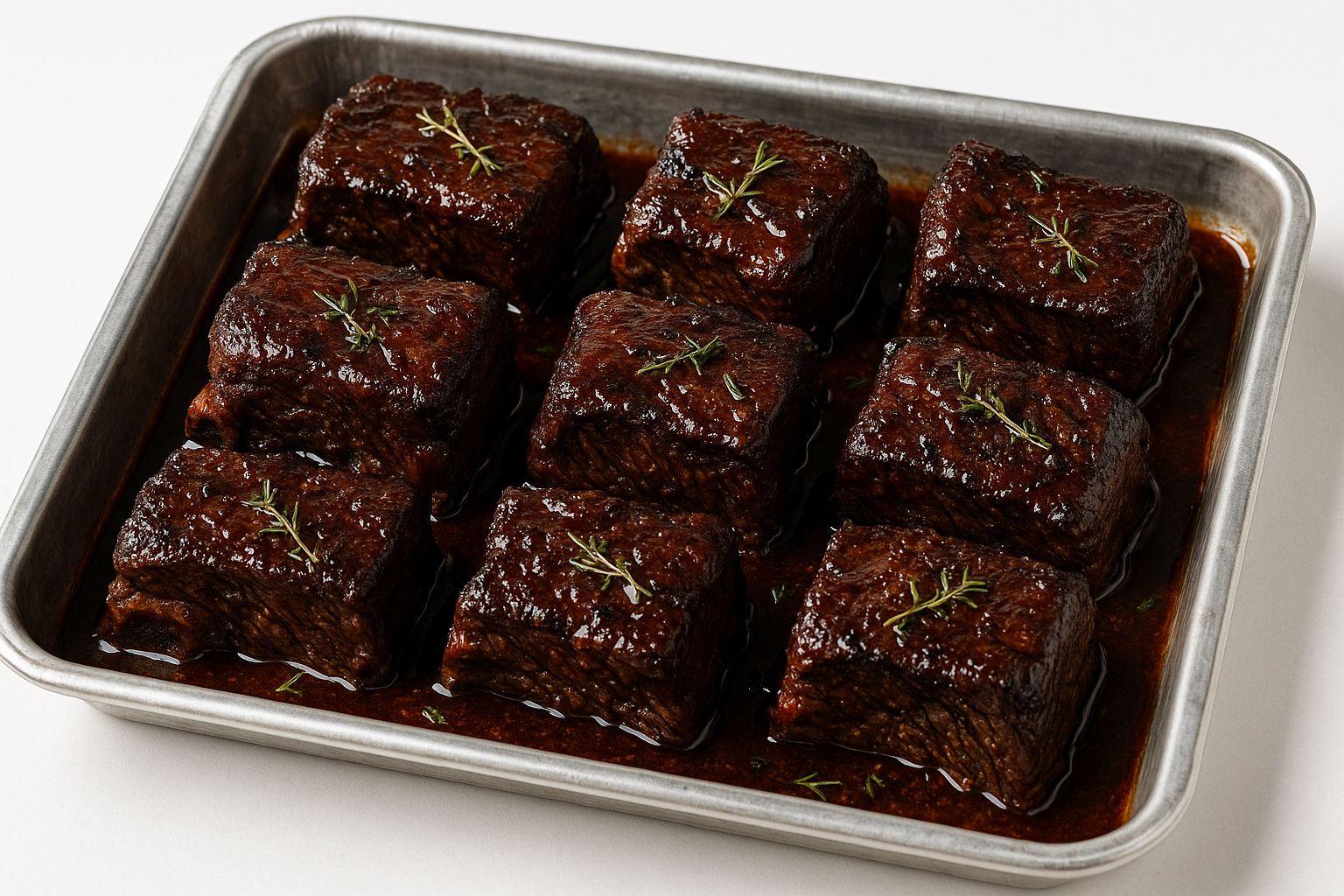 Red Wine Braised Beef Short Rib 8 Pieces - 9x13 Tray