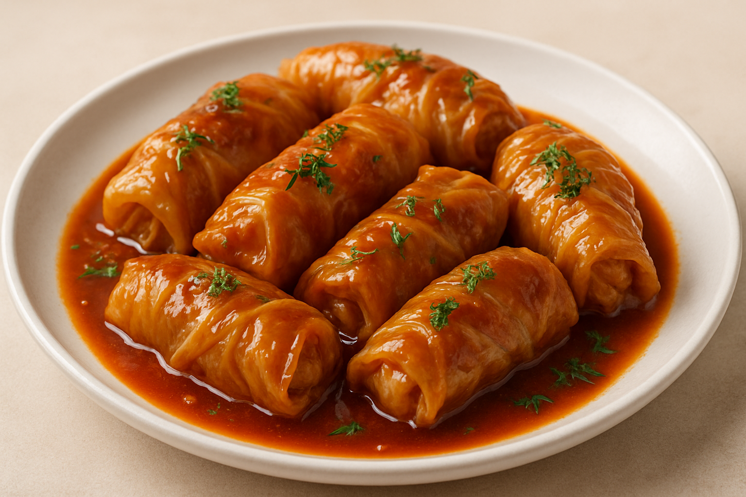 Sweet & Sour Stuffed Cabbage